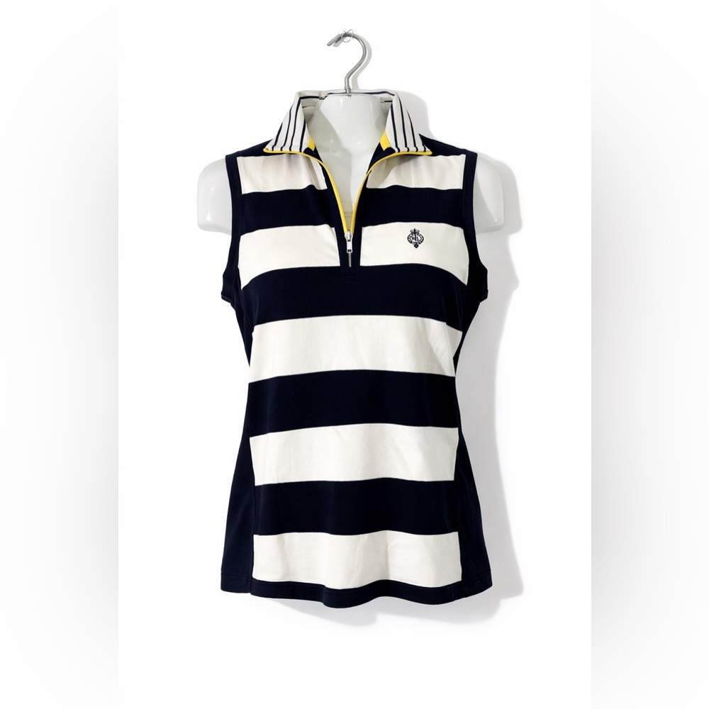 Ralph Lauren L Petite S Sleeveless Striped Yacht Club Old Money Golf Core Preppy